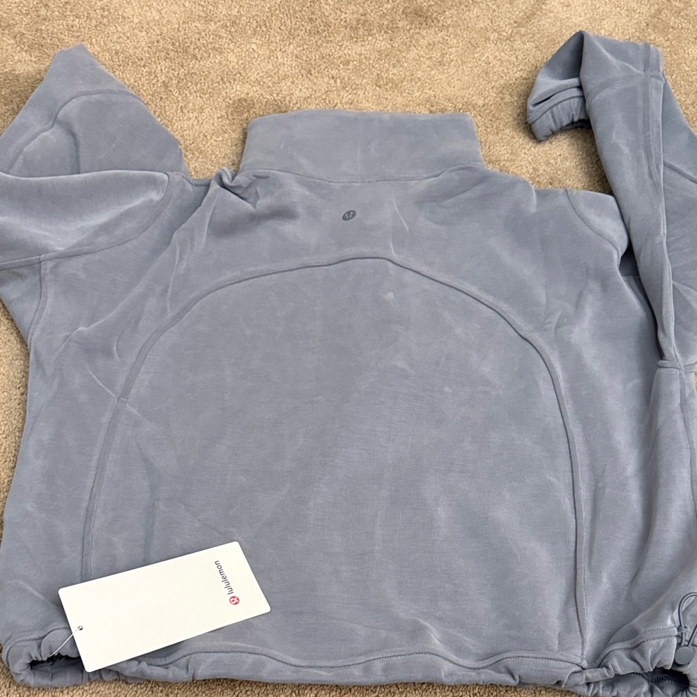 Lululemon brushed soft tree Gray half zip pullover. Brand new. Never worn - Picture 5 of 5